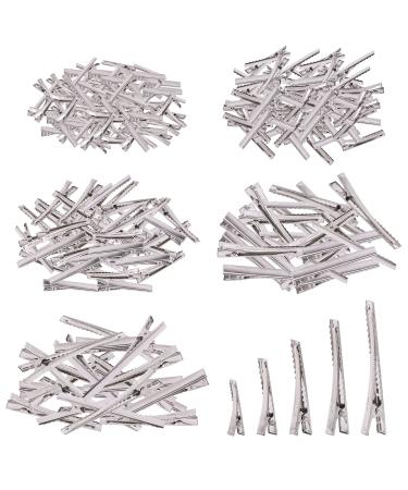Mardatt Silver Crocodile Hair Clips DIY Hair Bows Clips for Crafts (Assortment Set) 1pc (270pack)