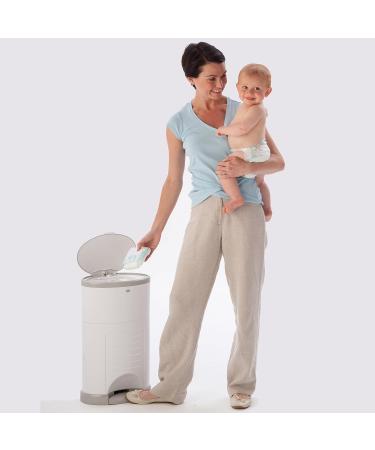Backlown Diaper Waste Container - 16L White Pedal Bin | Eco-Friendly & Economical | Holds 45 Diapers - 1 Pack - Buy Online on GoSupps.com