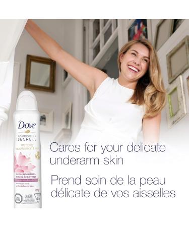 Dove Nourishing Secrets Antiperspirant Dry Spray Lotus Flower Scent antibacterial odour protection 107 g - Buy Online on GoSupps.com