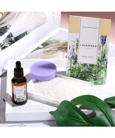 Spa Luxetique Lavender Gift Set for Women - 15pcs Relaxing Spa Kit with Bubble Bath, Bath Bombs, Massage Oil - Perfect Spa Gift Basket for Her - Buy Online on GoSupps.com