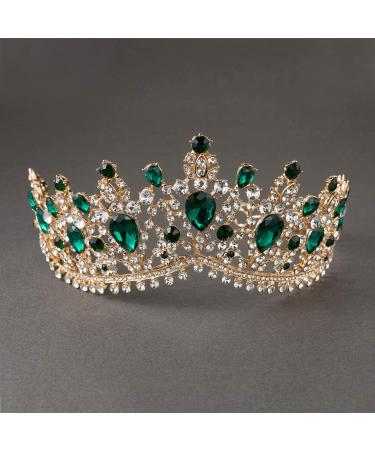 SWEETV Emerald Green Bridal Crown Princess Tiara Headband - Costume Party Accessories - Buy Online on GoSupps.com