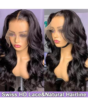 SUNRYERC 24 Inch Body Wave Lace Front Wig | 180% Density Human Hair | HD Lace Frontal | Pre Plucked with Baby Hair | Glueless Wig for Black Women - Buy Online on GoSupps.com