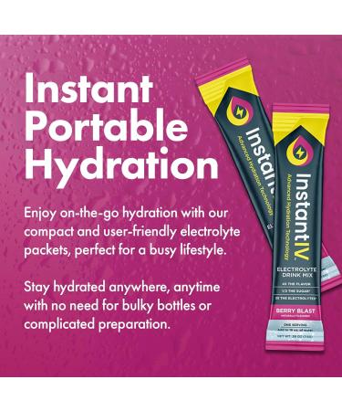Electrolytes Powder - 3X Electrolytes,1/2 Sugar with Vitamin C, B3, B6, Electrolytes Powder Packets for Hydration, Recovery & Immunity, Vegan & Gluten Free | Berry Blast - 12 Packets Berry Blast 5.25 Pound (Pack of 1) - Buy Online on GoSupps.com