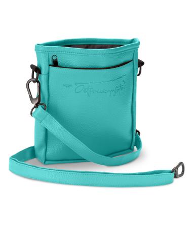 Ostfriesenpfoten treats 'Frieda' for dogs made of high -quality synthetic leather - turquoise size M - Feeding bags with Easyopen single -handed lock - Gassitasche for dog losing turquoise