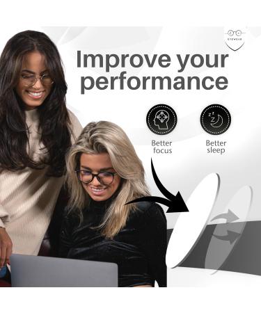 LC Eyewear Blue Light Filter Glasses for Men & Women - Ultra Lightweight Anti-Fatigue Gaming Goggles - Stylish Black Design - Buy Online on GoSupps.com