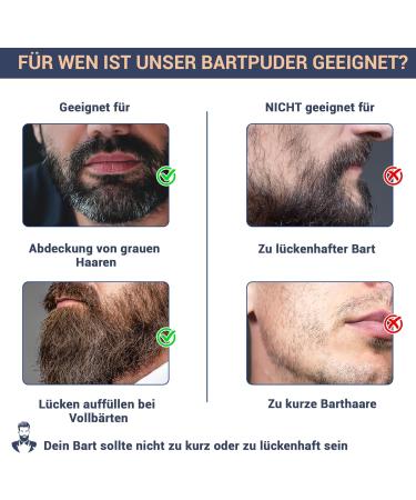 Take Hair Beard dye 100 waterproof 4 g beard powder for a fuller beard gray coverage beard thickening to dye beard beard powder black - Buy Online on GoSupps.com