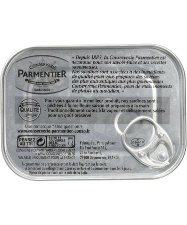 Parmentier Sardines in Olive Oil and Chilli Pepper 135 g - Pack of 8 - Buy Online on GoSupps.com