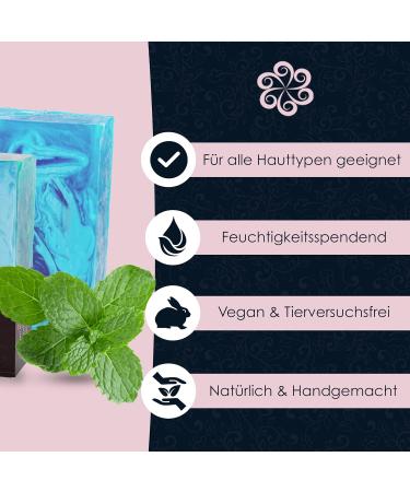 Panu Soap Mint | Vegan Shower Soap for All Skin Types | Natural Solid Shampoo & Shower Gel | Premium 110g Bar - Buy Online on GoSupps.com