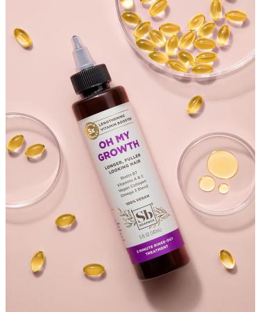 Soapbox Oh My Growth Lengthening Vitamin Booster Treatment - Biotin Vegan Collagen & Vitamins A & C 5oz | Vegan & Cruelty-Free Hair Growth Solution for All Hair Types - Buy Online on GoSupps.com
