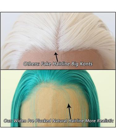 Emerald Green Synthetic Lace Front Wig - Long Straight Teal Wig for Black Women - Buy Online on GoSupps.com