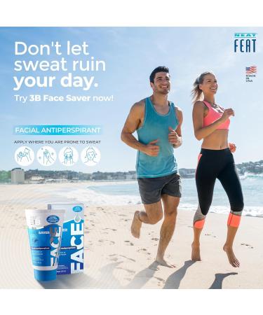 Neat Feat 3B Face Saver Antiperspirant Gel - 1.76 Fl Oz (White & Blue) | Control Facial Perspiration & Shine - Buy Online on GoSupps.com