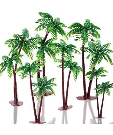 16 Pieces Green Palm Tree Cupcake Topper with Coconuts Cake Topper for Cake Decorations(5.5 inch-16 Pieces)