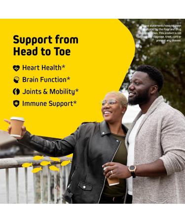 Herbtonics Omega 3 Fish Oil 1250mg - High EPA 450mg + DHA 300mg for Heart & Brain Health | Triple Strength Burpless Lemon Flavor Wild Caught | 180 Softgels (Up to 6 Month Supply) - Buy Online on GoSupps.com