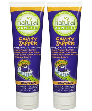 The Natural Dentist Anticavity Gel Toothpaste - 5 oz - Groovy Grape - 2 pk