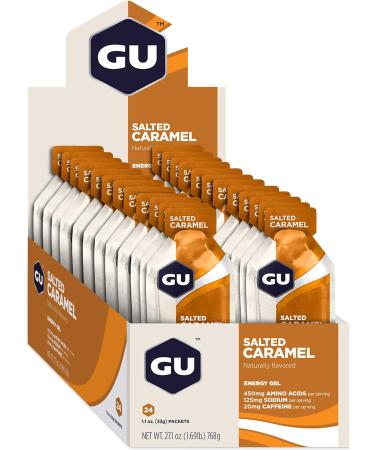 GU Energy Original Sports Nutrition Energy Gel 24-Count - Salted Caramel Flavor - Buy Online on GoSupps.com