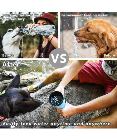 Lesotc 2022 Upgraded Pet Water Bottle for Dogs - Foldable & Leak Proof Dog Travel Dispenser - Lightweight & Convenient for Outdoor Walking, Hiking, Travel - BPA Free 18oz Blue - Buy Online on GoSupps.com