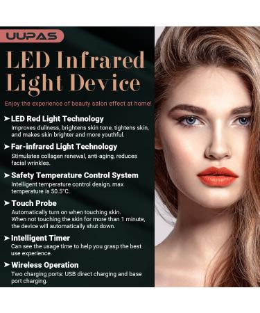 UUPAS LED Infrared Red Facial Light Therapy Device - Red Light Therapy for Face - Buy Online on GoSupps.com