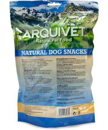 ARQUIVET Chicken Chew Rings. Dog Snacks - 6 units - Rings Donuts Chewable Donuts - Natural Dog Snacks - Dog Treats Prizes Rewards - Buy Online on GoSupps.com