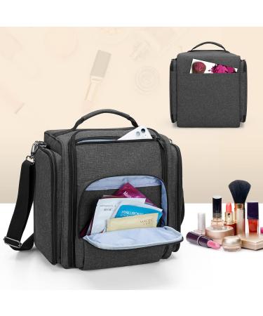 BAFASO Black Travel Makeup Bag - Cosmetic Organizer for Women Makeup Artists & Stylists - Ideal for Beauty Accessories - Buy Online on GoSupps.com