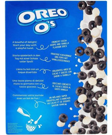  Italian Gourmet E.R. Oreo O's Cereal Pack of 3 Oreo cereals 350g with cocoa and vanilla flavor Oreo Cereal for breakfast or a snack in between contains vitamins and iron + Italian Gourmet polpa 400g - Buy Online on GoSupps.com