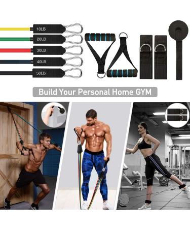 23Pcs Resistance Bands Set with Handles, Loop Bands, Jump Rope, Figure 8 Band - Workout Essential Kit - Buy Online on GoSupps.com