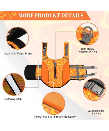 Alagirls Medium Dog Vest - Adjustable High Buoyancy Life Preserver with Rescue Handle | Aladlj004 - Fits 42-54cm Chest | Durable Orange Design - Buy Online on GoSupps.com