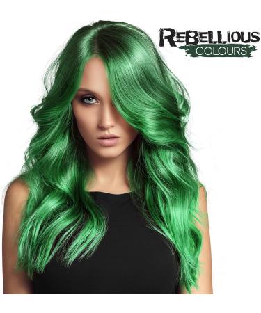 Rebellious Colour Semi Permanent Hair Dye Conditioning vegan cruelty free direct hair colour application 300ml (Enchanted Forest ) - Buy Online on GoSupps.com