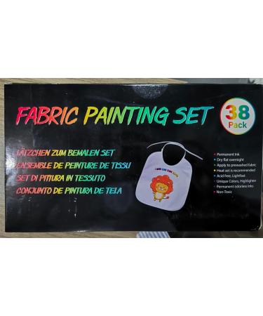 Anyuke 38-Piece Baby Care Set: 10 Washable Bibs 24 Textile Pens & 4 Stencils - Perfect for Baby Showers & Parties - Buy Online on GoSupps.com