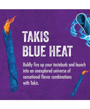 Takis Blue Heat Rolled Tortilla Chips - Hot Chili Pepper Flavored - 4 oz Bag - Buy Online on GoSupps.com