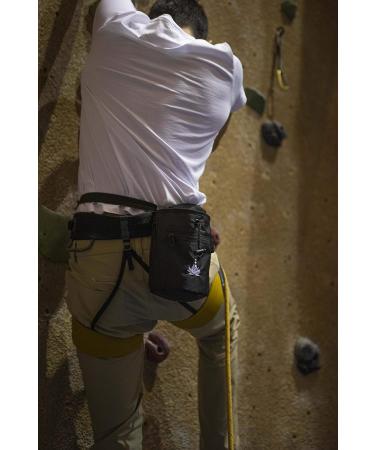Chalkra Chalk Bag with Carabiner Clip, Belt, Brush Loops, and Zip-Up Pockets for Climbing, Bouldering, Gymnastics, Cross Fit, Weightlifting - Buy Online on GoSupps.com