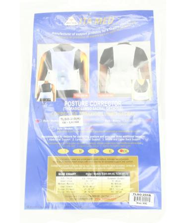ITA-MED TLSO Thoracic Lumbo Sacral Orthosis - Posture Corrector for Adults | Medium Support XX-Large | International Shipping Available - Buy Online on GoSupps.com