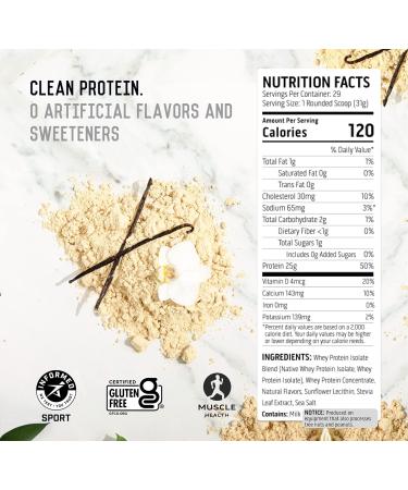 Ascent 100% Whey Protein Powder, Vanilla Bean 2 lb & Creatine Monohydrate Powder, Unflavored 45 Servings - Buy Online on GoSupps.com