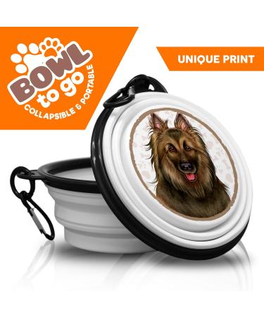 Malinois Portable Drinking Bowl - Foldable Travel Pet Bowl with Carabiner | Unique & Handy Design for On-the-Go - Buy Online on GoSupps.com