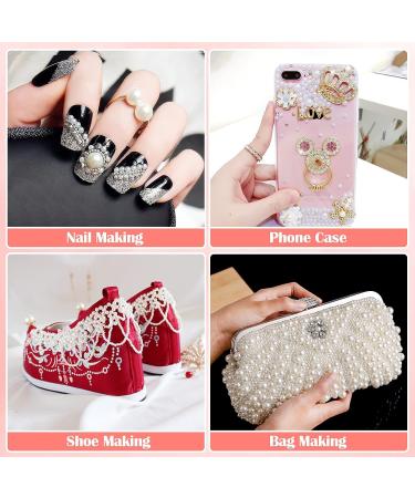 4 PCS 15ML B7000 Jewelry Glue & 10000 PCS Flatback Pearls: Clear Rhinestones Glue for DIY Craft & Nail Art with White Half Round Pearls - Wedding Dress Making Supplies - Buy Online on GoSupps.com