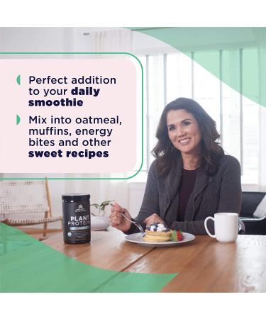 Organic Plant Protein + Vegan Vanilla Protein Powder by Dr. Josh Axe - 11.5 oz (12 servings) | Dairy-Free, Gluten-Free, Non-GMO, Paleo Friendly, No Sugar Added - Buy Online on GoSupps.com