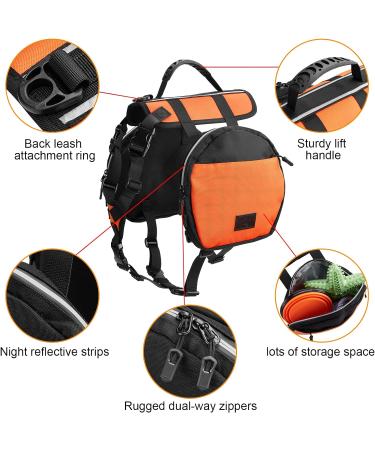 Ownpets Dog Backpack Saddlebag with Adjustable Strap Waterproof and Lightweight Dog Saddle Bag Harness Dog Pack Hound for Camping Traveling and Hiking M size - Buy Online on GoSupps.com