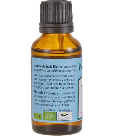 Vitaldiet Organic Castor Oil 30ml - Vegan Eyebrow & Eyelash Growth Serum | International Shipping - Buy Online on GoSupps.com