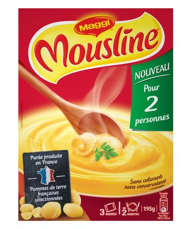 Maggi Mousline Plain Potato Puree (3 Sachets) 195g