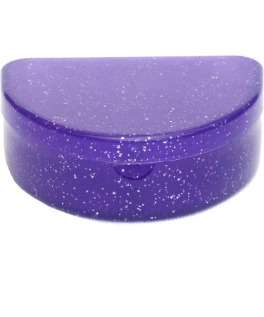 Slim Orthodontic Dental Case - Colour & Glitter Choices for Retainers Bleaching Trays Dentures & More (Glitter Purple) - Buy Online on GoSupps.com