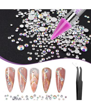 Nail Rhinestones Picker Dotting Pen | Dual-Ended Wax Pencil & Tweezers | Best Nail Art Tools Set for DIY Decoration - Buy Online on GoSupps.com