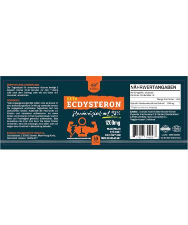 Buy Beta Ecdysterone Supplement 1200 mg - 98% Purity | 240 Capsules (Pack of 4) - Enhance Performance & Muscle Growth - International Shipping Available - Buy Online on GoSupps.com