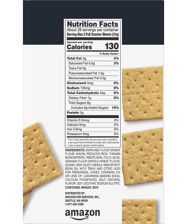 Amazon Brand - Happy Belly Honey Graham Crackers, 28.8 Ounce