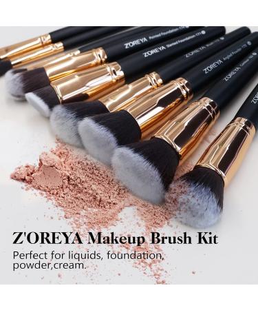 Zoreya Premium Makeup Brush Set - 16 Piece Brush Kit for Foundation, Powder, Blush, and Eye Shadows - Cruelty-Free Synthetic Brushes for Flawless Makeup Application - Buy Online on GoSupps.com