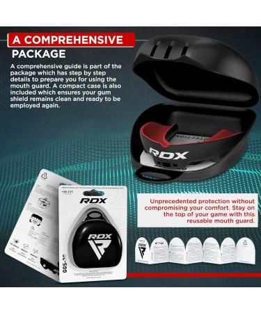 RDX Mouth Protection for Martial Arts | Tooth Protection for Sports | Ideal for MMA Kickboxing Football & More | Junior Size (Under 12) | Includes Storage Box - Buy Online on GoSupps.com