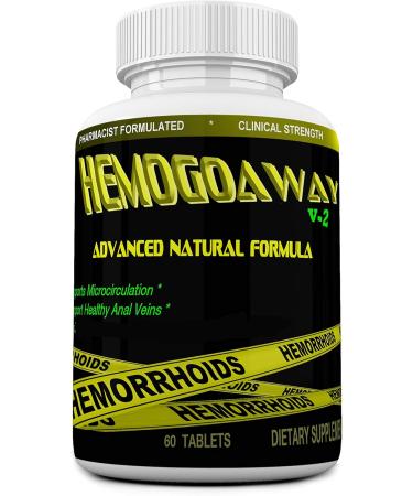 MINANATURALS HEMOGOAWAY Natural Hemorrhoid Relief Supplement. Antioxidants Vitamins and Herbs. 60 Tablets - Buy Online on GoSupps.com