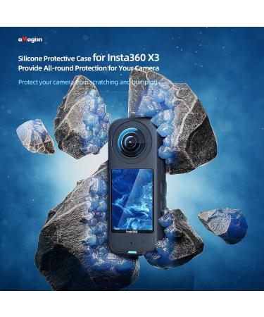 Insta360 X3 Silicone Protective Case + Lens Guards - Black | Anti-Scratch Body Cover & Waterproof Lens Protector by GAEKOL - Buy Online on GoSupps.com