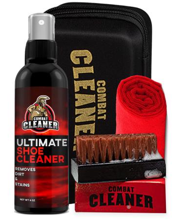 Shoe Cleaner Kit | Shoe Cleaner + Premium Hard Brush + Premium Soft Brush + Hard Travel Case | Used for Sneakers Tennis Shoes Leather Suede