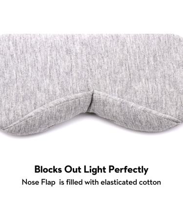 Kimkoo Sleep Mask - Soft & Comfortable Eye Mask for Sleeping, Block Out Light for Women and Men, Perfect for Travel - Gray | Includes Pouch - Buy Online on GoSupps.com