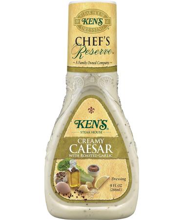 Ken's Steak House Chef's Reserve Creamy Caesar with Roasted Garlic Dressing 9 oz - Pack of 3 | 27 fl oz Total - Buy Online on GoSupps.com