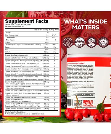 LiveGood Super Reds Organic Superfood Powder with Beetroot and Organic Pomegranate Powder Antioxidant Fruit Blend and Red Beets Supplements for Daily Energy (30 Servings) - Buy Online on GoSupps.com